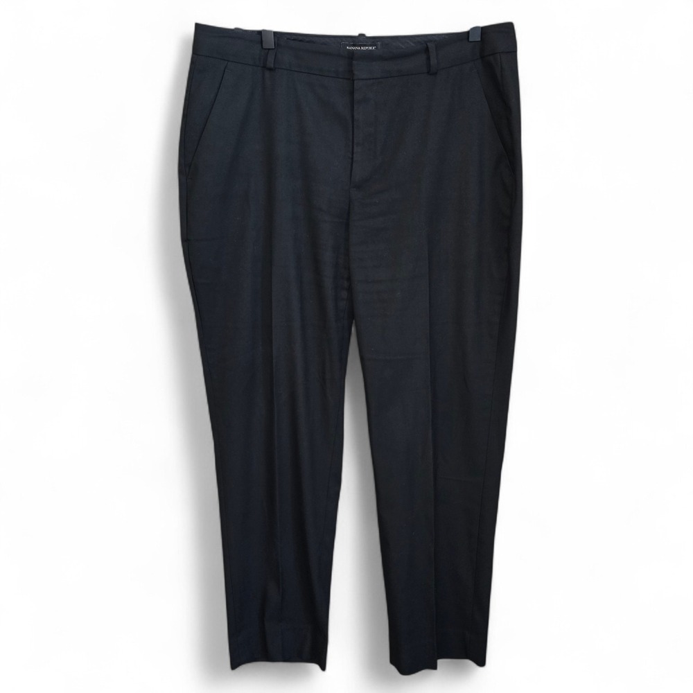 Banana Republic Dress Pants Womens 12 Black Ryan Curvy Fit Straight Leg